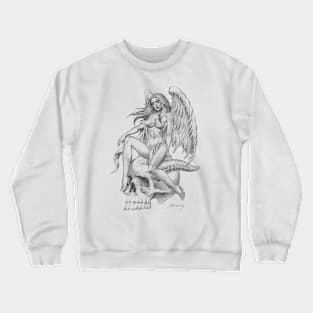 Angel on Demon Skull Crewneck Sweatshirt